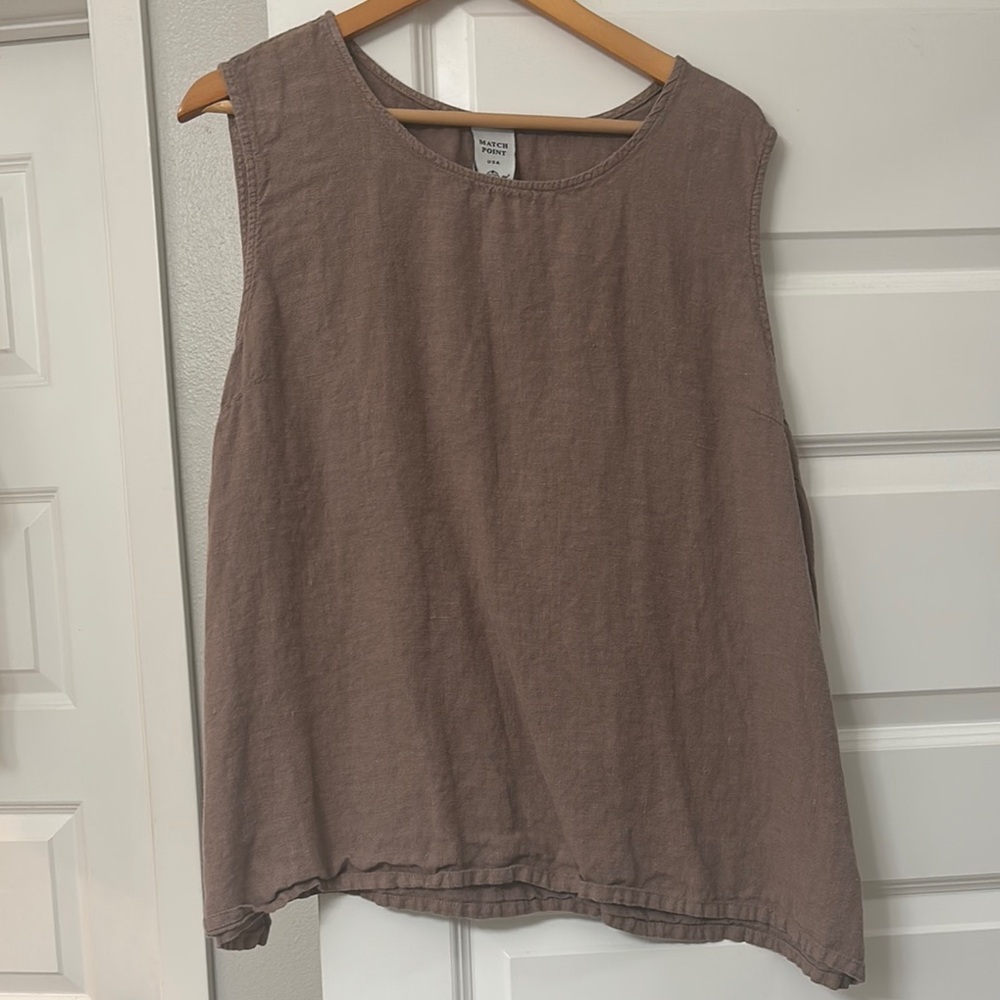 Match Point Linen Tank